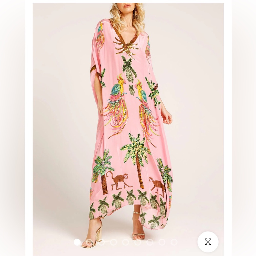 Brand New pink flowy tropical dress